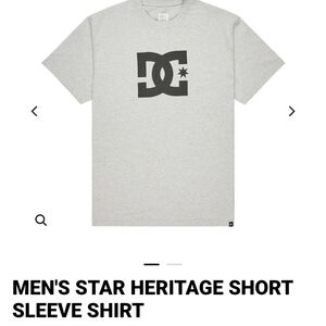 NWT Still In Bag! DC Men's Star Heritage Gray Short Sleeve Tee Sz. XL
